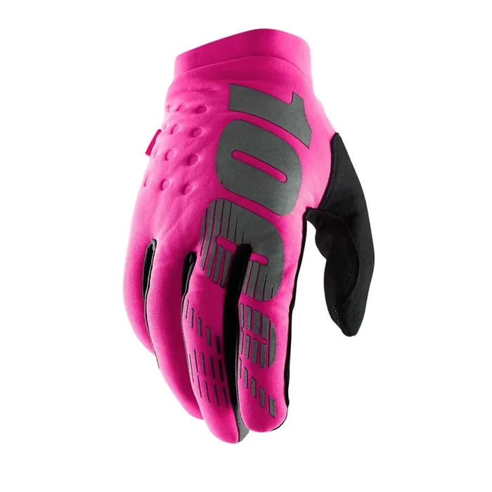 100% Brisker Gloves Neon Pink – L