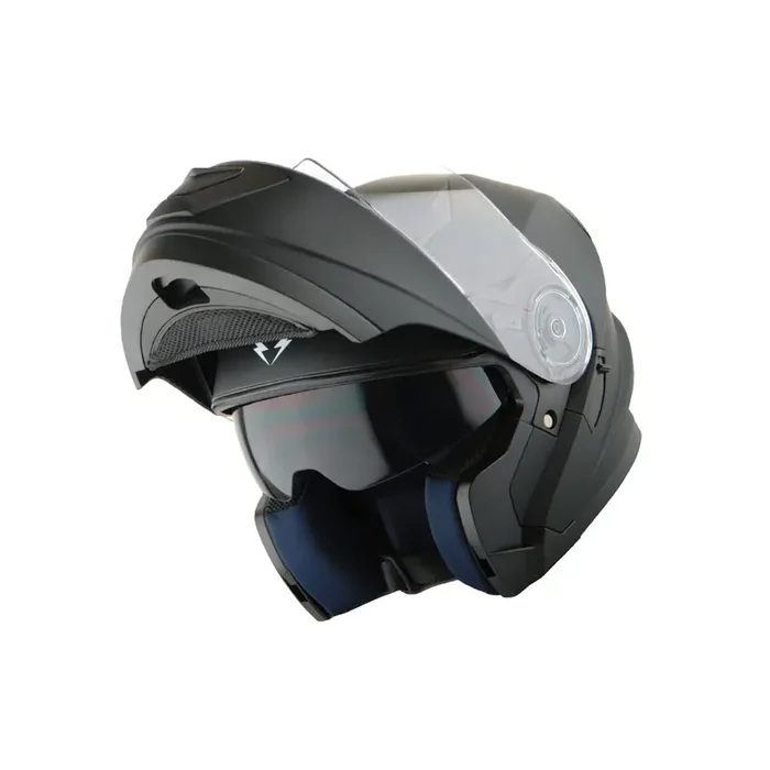 1Storm New Motorcycle Bike Modular Full Face Helmet Dual Visor Sun Shield Matt Black