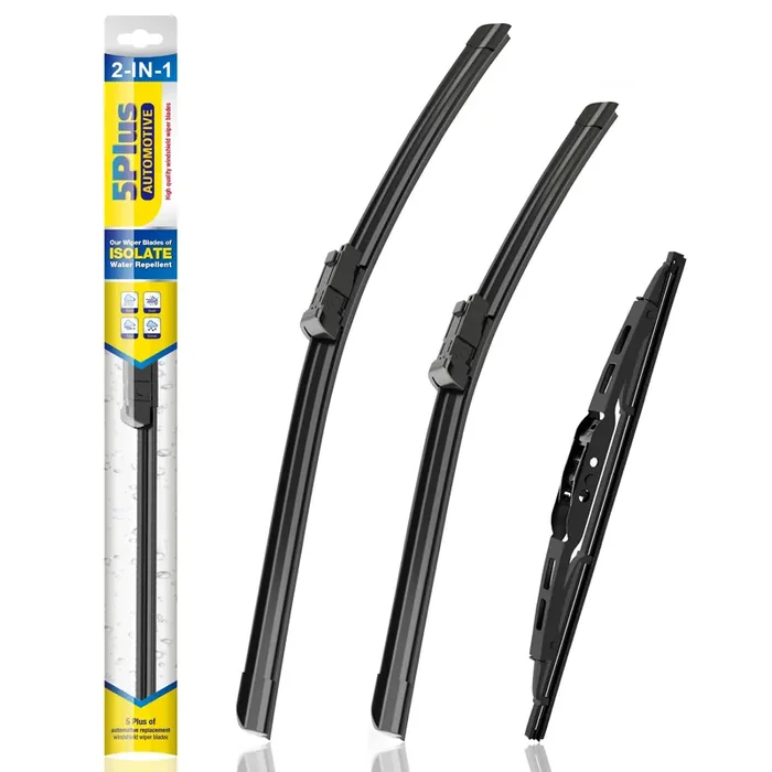 5 Plus Silicone Windshield Wiper Blades Replacement For 2017-2010 Gmc Terrain / 2017-2010 Chevy Equinox Wiper Blades(Set Of 3),A