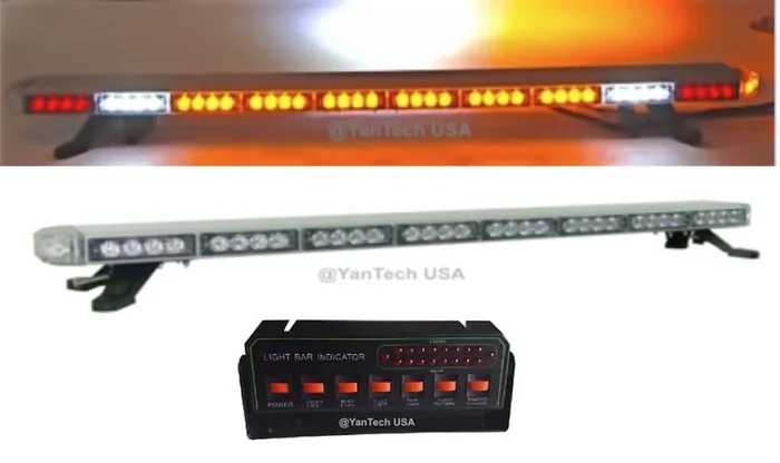 50‘ Amber Clear Super Bright Led Light Bar Flashing Warning Tow Truck Wrecker Police Snow Plow With Brake/Turn Signal Lights And Cargo Lights – Usa Warranty W/Lifetime Service