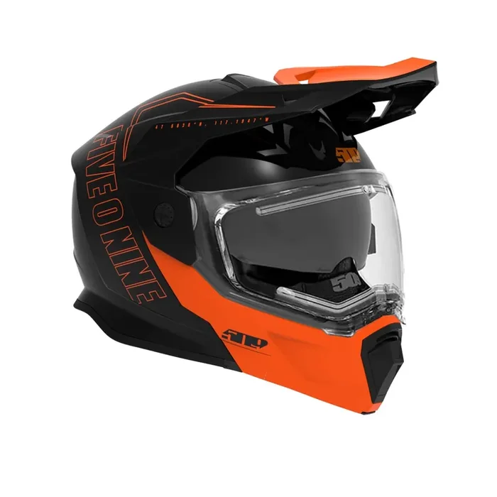 509 Delta R4 Ignite Snowmobile Helmet With Heated Shield (Gloss Orange – 2X-Large)