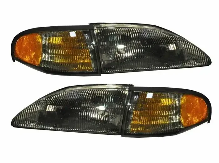 94-98 Mustang Headlight Kit – GT/V6 Style – Smoked Lens (4 Piece Kit)
