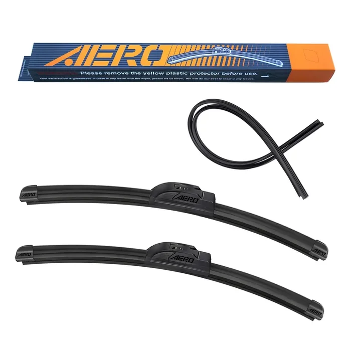 Aero Voyager 22‘+14‘ Premium All-Season Windshield Wiper Blades With Extra Rubber Refills Oem Replacement For Toyota Echo 2005-2000 + 1-Year Warranty (Pack Of 2)