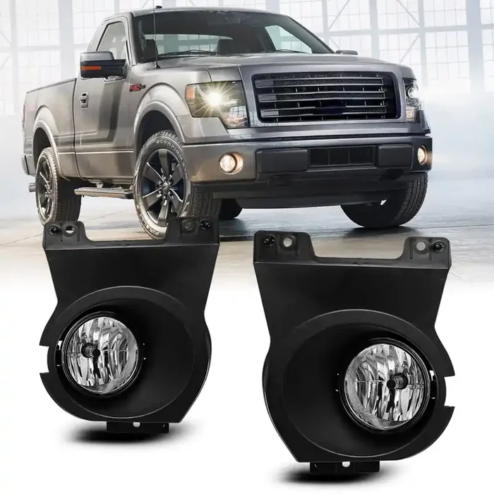Autofree Fog Lights Compatible For 2011 2012 2013 2014 Ford F150 With Bulbs H10 12V 42W Driving Lights Assembly Replacement For Pickup – 1 Pair(Clear Lens)