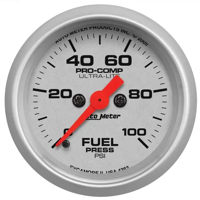 Autometer Ultra-Lite Series 2 1/16″ 0-100 PSI Fuel Press. Gauge