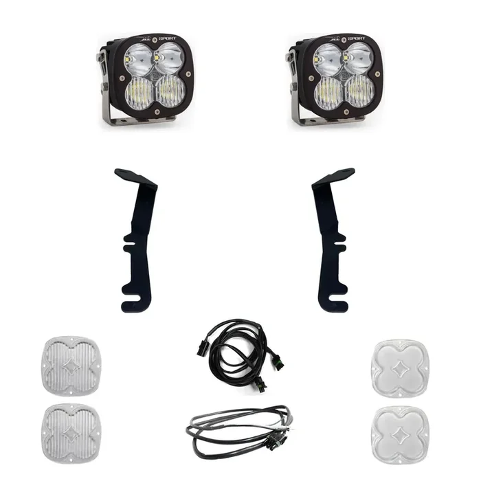 Baja Designs Xl Sport Led A-Pillar Light Kit For Dodge Ram 1500 Rebel 2019-22, 1500 Trx 2021-22 Truck (Driving/Combo; Clear)