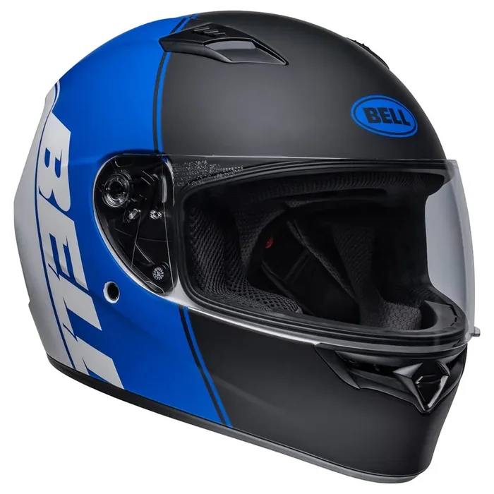 Bell Qualifier Full-Face Motorcycle Helmet (Ascent Matte Black/Blue/White – Large)