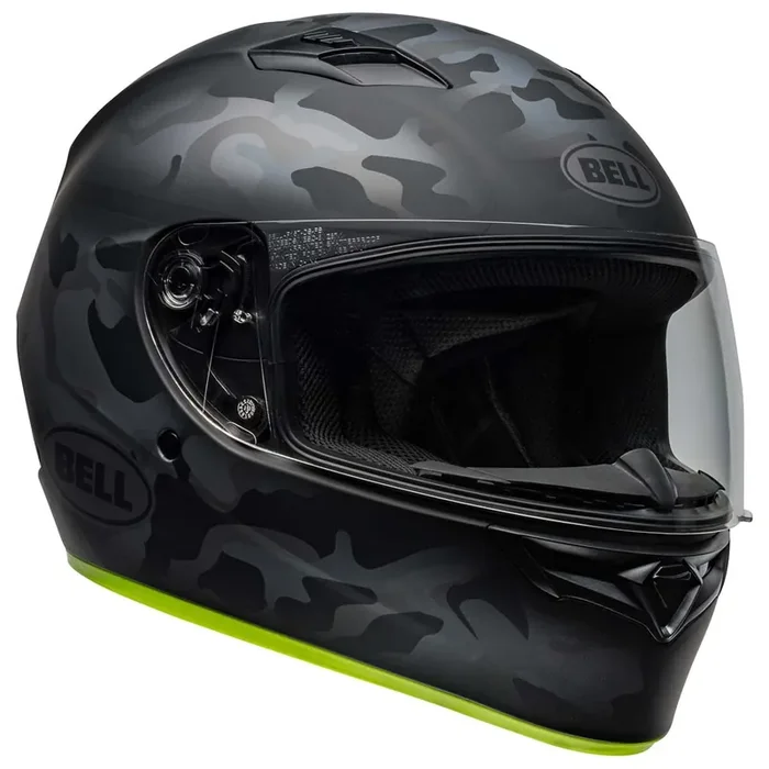 Bell Qualifier Full-Face Motorcycle Helmet (Matte Stealth Hi-Vis/Camo – Small)