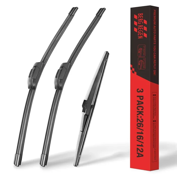 Berg Regen 26‘‘+16‘‘ Windshield Wipers With 12‘‘ Rear Wiper Blade Sets Replacement For Toyota Rav4 2022 2021 2020 2019/Mazda 5
