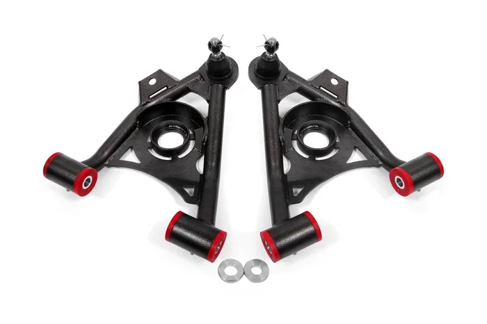 BMR AA034H Black A-Arms, Lower, Spring Pocket, Non-Adj, Poly, Std Ball Joint Fox 1979 – 1993 Ford