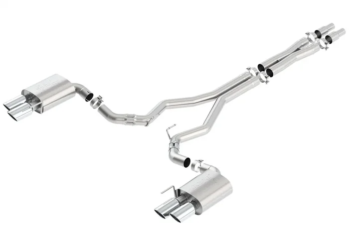 Borla 3″ Cat-Back Exhaust System – Atak – 4″ Stainless Steel Tips (2018-2023 Mustang w/o Active Exhaust) – 140746