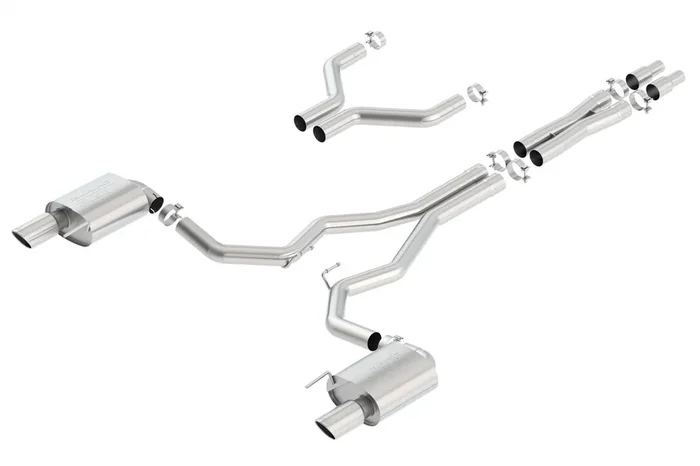 Borla 3″ Cat-Back Exhaust System – S-Type – 4″ Stainless Steel Tips (2015-2017 Mustang GT) – 140629