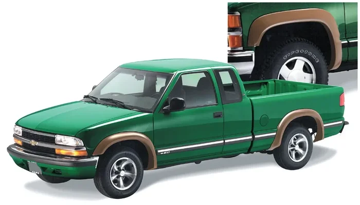 Bushwacker Extend-A-Fender Extended Front & Rear Fender Flares 4-Piece Set, Black, Smooth Finish 41907-11 Fits 1994-2003 C