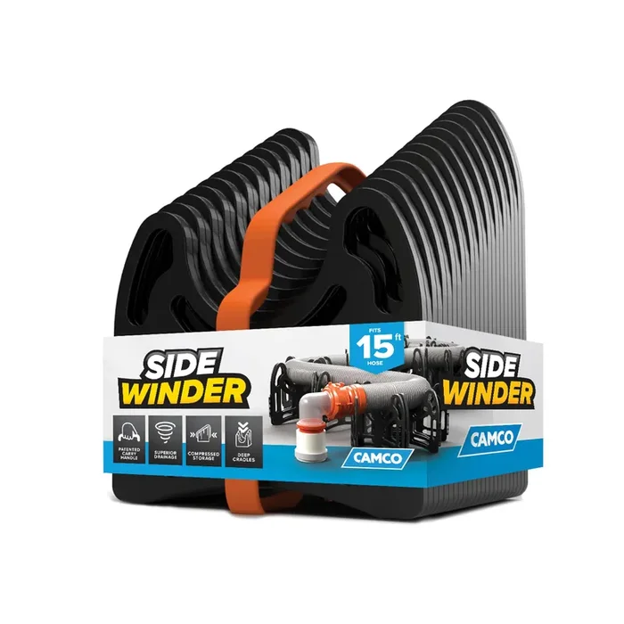 Camco Sidewinder 15-Ft Rv Sewer Hose Support – Flexible Telescoping Design For Avoiding Obstacles & Deep Cradles Secure Rv Sewer