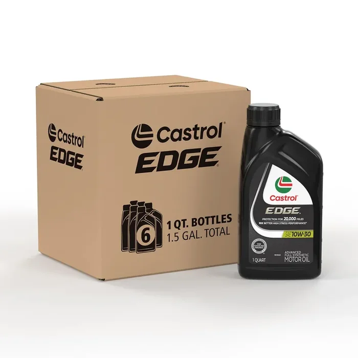 Castrol Edge 10W-30 Advanced Full Synthetic Motor Oil, 1 Quart, Pack Of 6