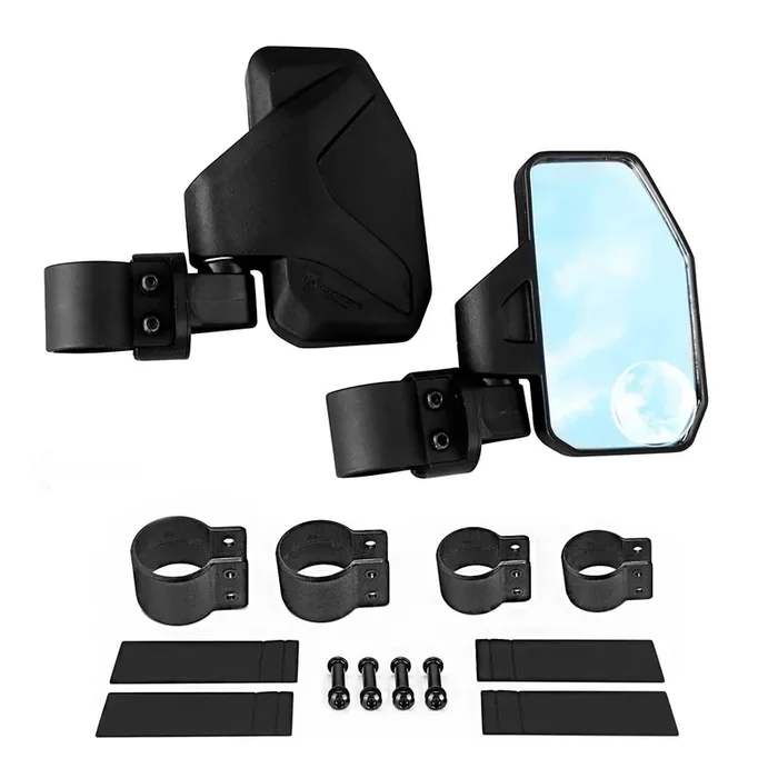 Chupacabra Offroad – Rear View/Side Utv Mirrors With Spot Mirror – High Impact Right & Left Side Mirror Kit For 1.6‘‘ – 2‘‘ Roll
