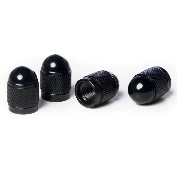Circuit Performance Vc4 Series Black Aluminum Valve Stem Caps (Set Of 4)