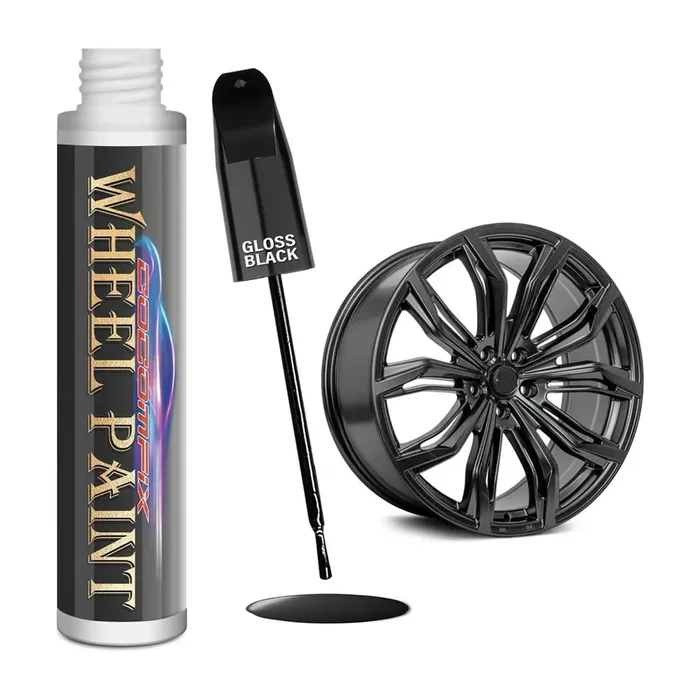 Cocomfix Gloss Black Rim Touch Up Paint – 1 Fl Oz, Metal, Car Rim Repair for Scratches, Chips, Curb Rashes, Universal Color