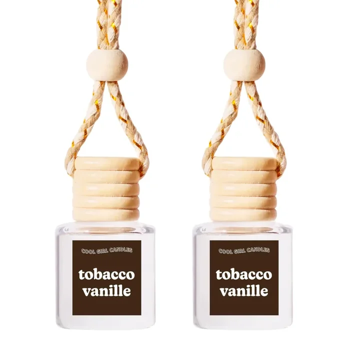 Coolgirlcandles Tobacco Vanille Car Air Hanging Fragrance Oil Diffuser Car Air Freshener Diffuser For Essential Oils, Scents Aro