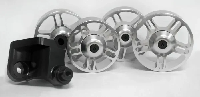 divisionX 03-04 Cobra 4 Pulley Billet Idler Kit (Clear)