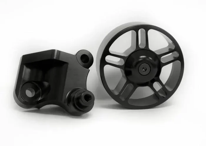 divisionX 03-04 Cobra Idler Bracket w/90mm Idler (Black)