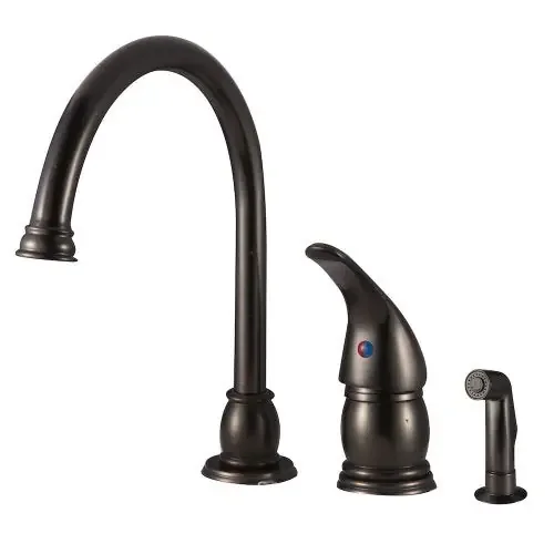 Dura Faucet Df-Nmk301-Vb Rv Gooseneck Kitchen Sink Faucet With Matching Side Sprayer (Venetian Bronze)