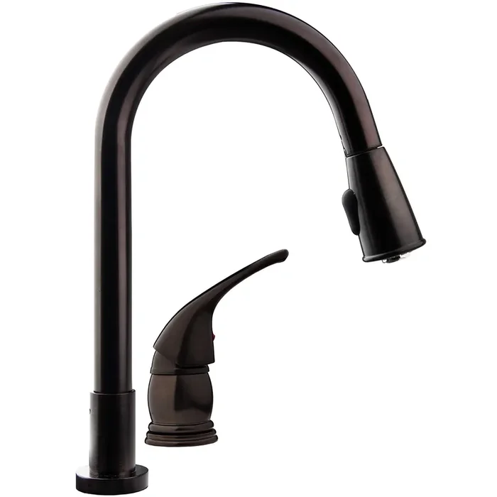Dura Faucet Df-Nmk503-Vb Rv Pull-Down Kitchen Sink Faucet With Side Lever (Venetian Bronze)