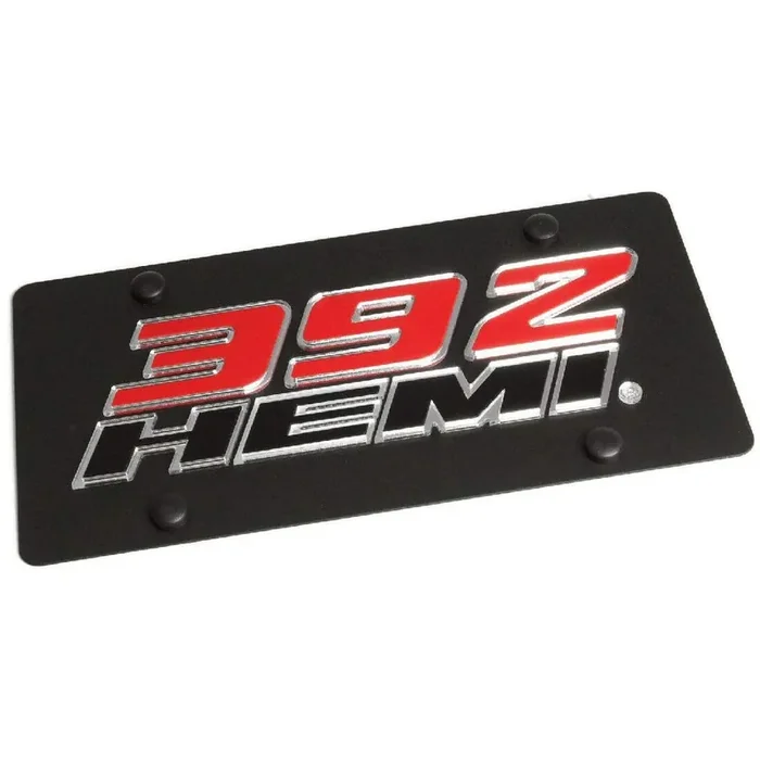Eurosport Daytona – Compatible With Hemi 392 Black Stainless Steel License Plate