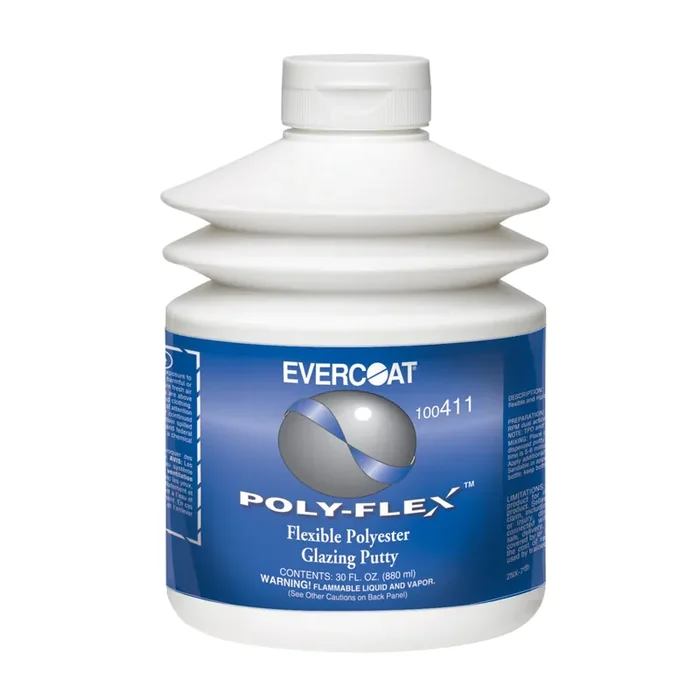 Evercoat Poly-Flex Flexible Polyester Glazing Putty For Spot Filling And Skim Coating – 30 Fl Oz