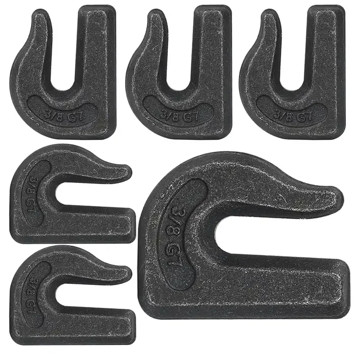 Eyluck 6 Pack 3/8‘‘ Weld On Grab Hook, Heavy Duty G70 Forged Grab Chain Hooks Great For Chain Pulling And Lifting,Utility Hook W
