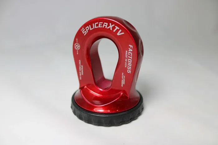 Factor 55 00355-01 Splicer XTV 3/16-1/4 Synthetic Rope Splice-On Shackle Mount – Red