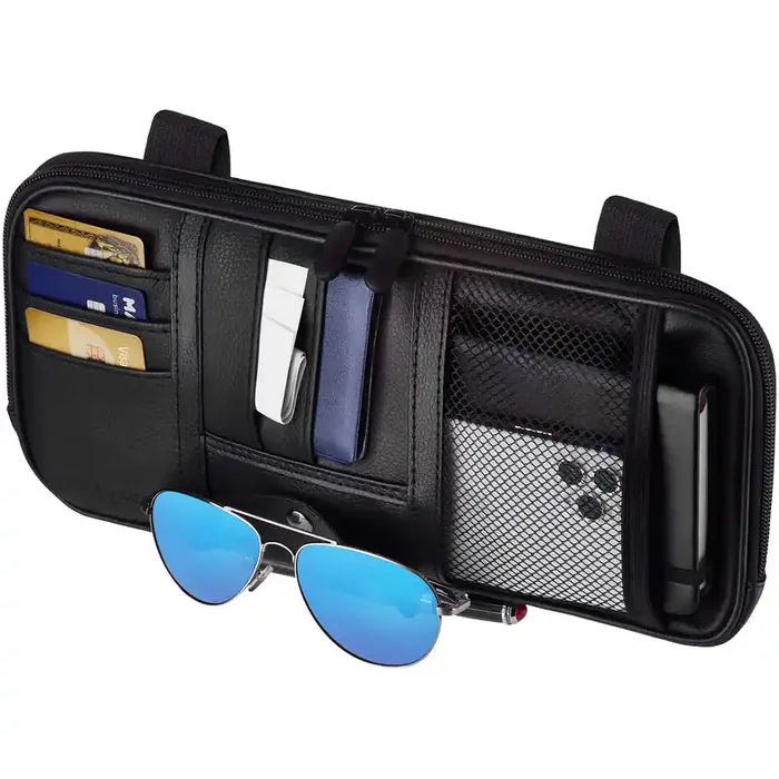 Fancy Mobility Car Sun Visor Organizer – Car, Suv, Truck Interior Accessories – Magnetic Glasses Holder & Full Length Horizontal