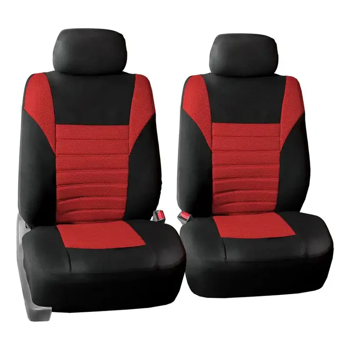 Fh Group Car Seat Covers Front Set Premium 3D Air Mesh – Low Back Car Seats With Removable Headrest, Universal Fit,Automotive Se