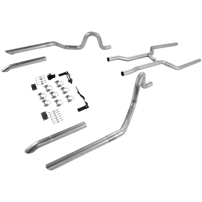 Flowmaster Header-back System – 2.50 in. Dual Rear Exit – Pipes Only No Mufflers