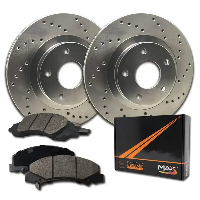 [Front] Max Brakes Premium Xd Rotors With Carbon Ceramic Pads Kt117421-1