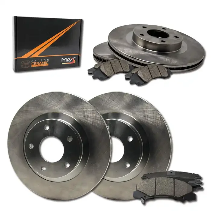 [Front + Rear] Max Brakes Premium Oe Rotors With Carbon Ceramic Pads Kt148343-3