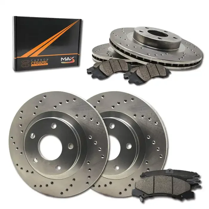[Front + Rear] Max Brakes Premium Xd Rotors With Carbon Ceramic Pads Kt045423-1