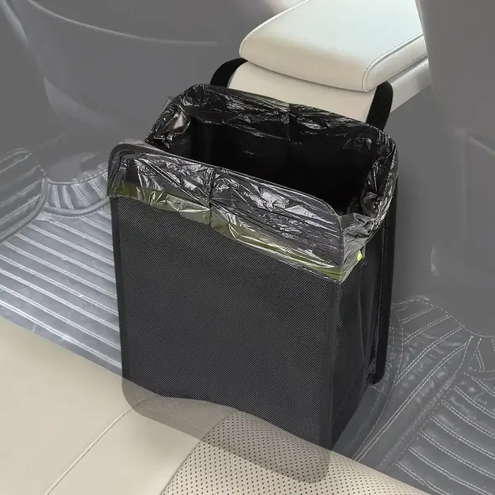 Ginsco Foldable Car Trash Can Large 3 Gallons, Hanging Car Garbage Can Large Capacity Water-Resistant Car Trash Bag, Leakproof T