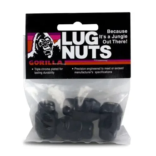 Gorilla Automotive 91137Bcb Acorn Bulge Black Chrome Lug Nuts (12Mm X 1.50 Thread Size)