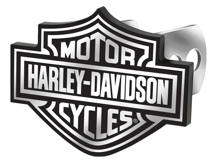 Harley-Davidson Bar & Shield Logo Hitch Plug, Universal Fit – Black & White