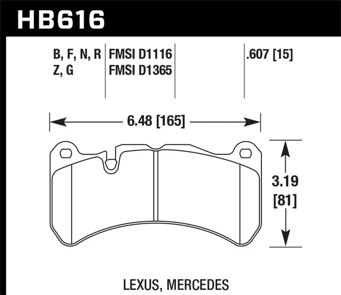 Hawk 2013-2014 Shelby GT500 HPS Brake Pads (Front)