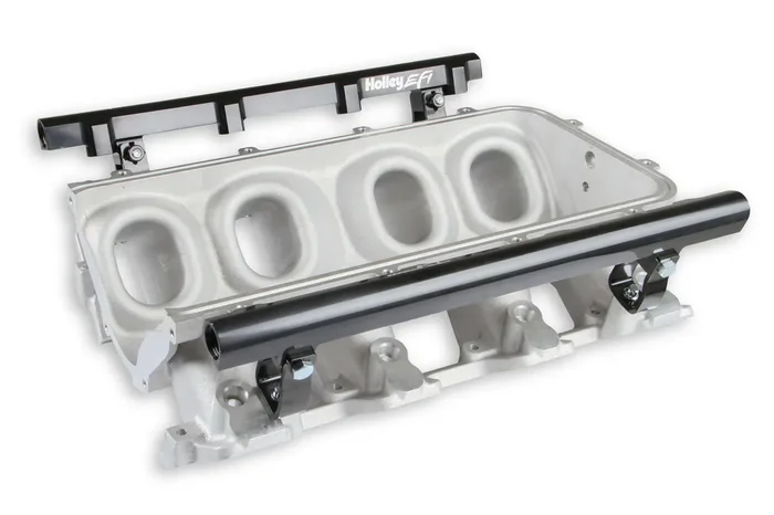 Holley EFI Base Manifold and Rail Kit for Lo-Ram for Gen III or IV LS engines with LS1, LS2, or LS6 heads – 300-602