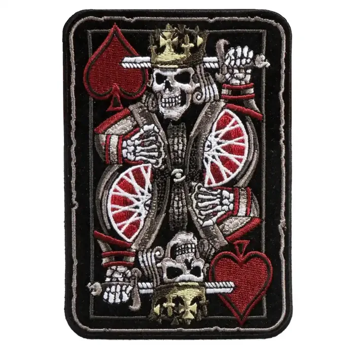 Hot Leathers Suicide King Patch (Multicolor, 3.5‘ Width X 4‘ Height)