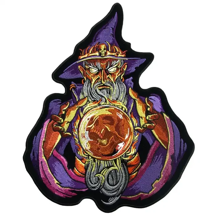 Hot Leathers Wizard Patch (Multicolor, 10‘‘ Width X 12‘‘ Height)