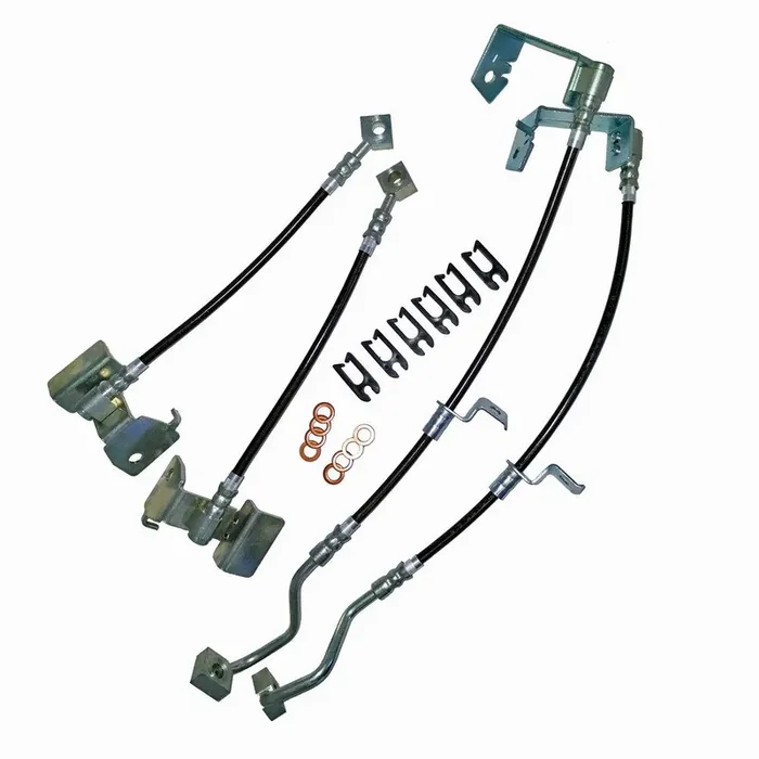 J&M 05-2014 Mustang Stainless Steel PTFE Lined Brake Hose Kit (Front & Rear)