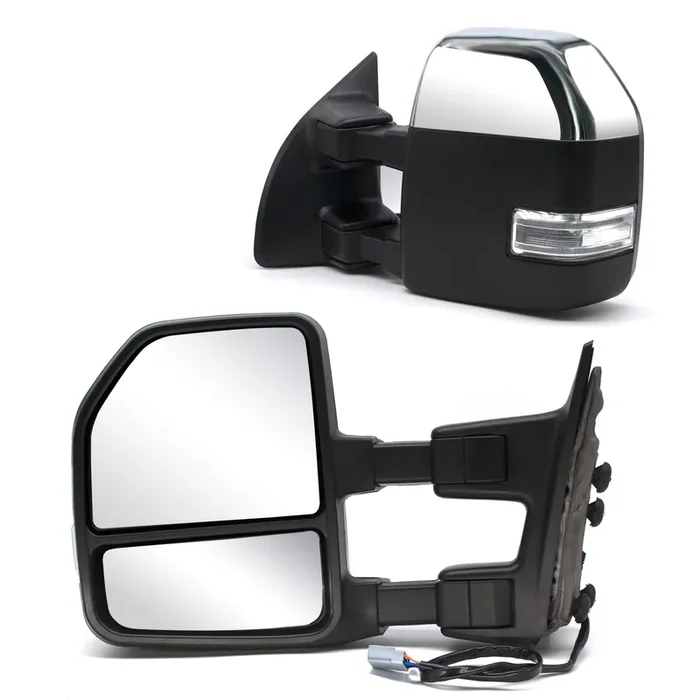 Jzsuper [Upgrade Style] Towing Mirrors Fit For 1999 2000 2001 2002 2003 2004 2005 2006 2007 Ford F250 F350 F450 F-550 Super Duty