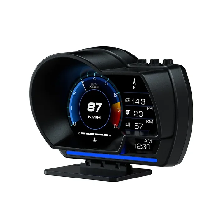 Kgdhjuei Car Hud Head Up Display P6, Obd+Gps Smart Gauge, Works Great For Most Cars (Black)