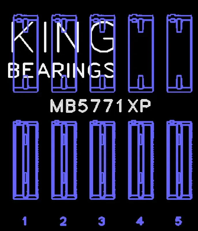 King Engine Bearings Inc MB5771XP MAIN BEARING SET For HYUNDAI G4KF