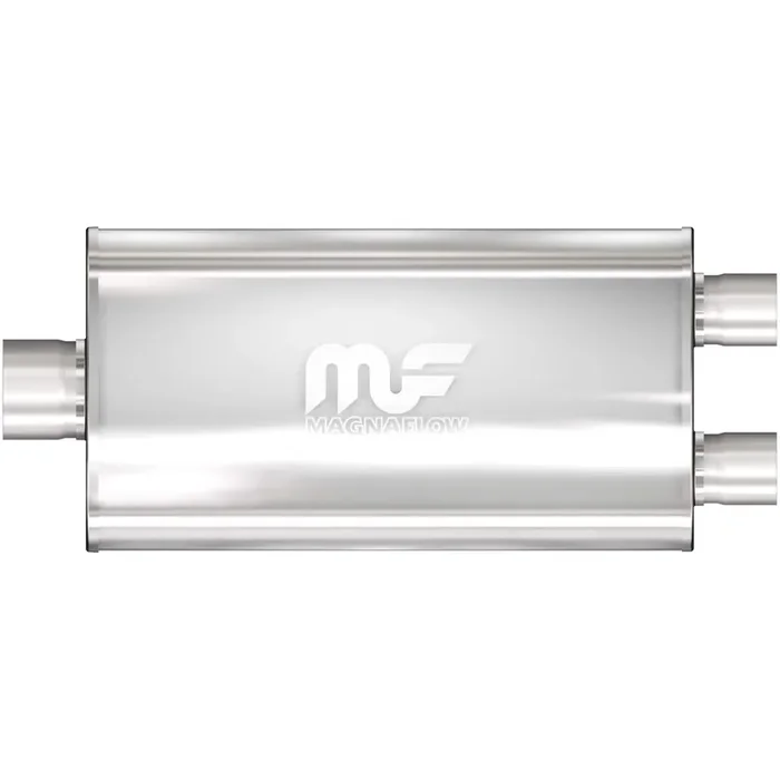 Magnaflow Performance Exhaust Muffler 12595 3.5‘/3‘ Inlet/Outlet, 5X11X22‘ Oval, Stainless Steel, Satin Finish