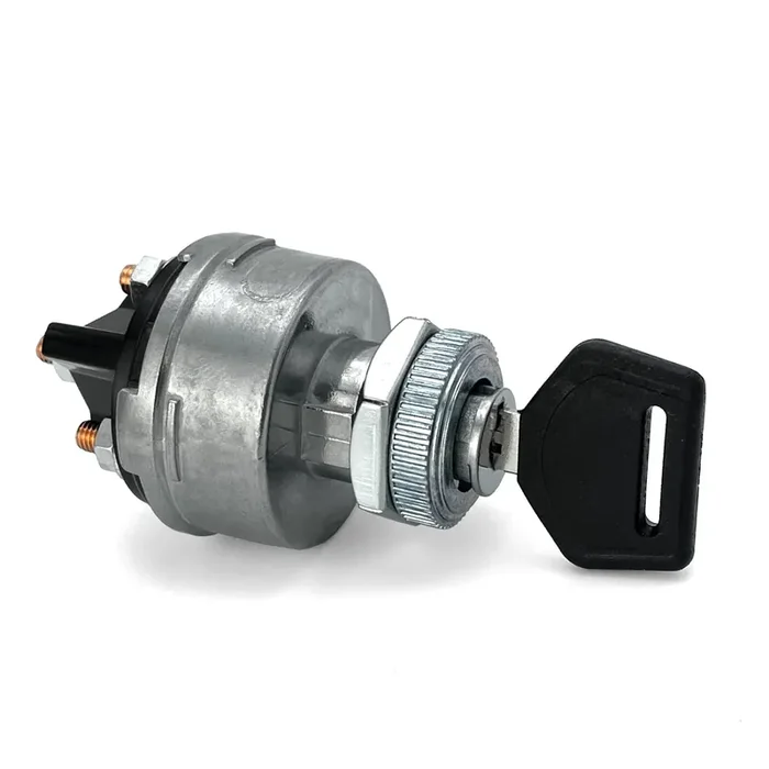Mgi Speedware 4-Position Universal Ignition Key Switch For 12V Car, Truck, Tractor, Trailer, Forklift – Acc/Off/Ign/(Start)
